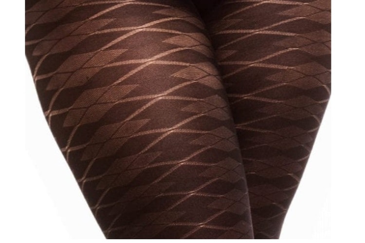 Mönstrad strumpbyxa 3XL svart Glamory Dune 70 den
