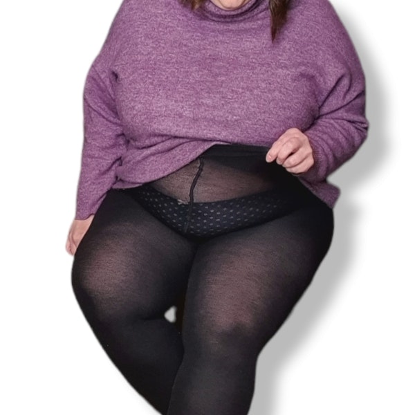 Sochi svart strumpbyxa bomull 120 3xl