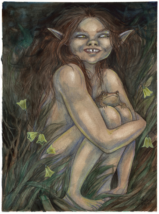'Fae Child With Toad' Print