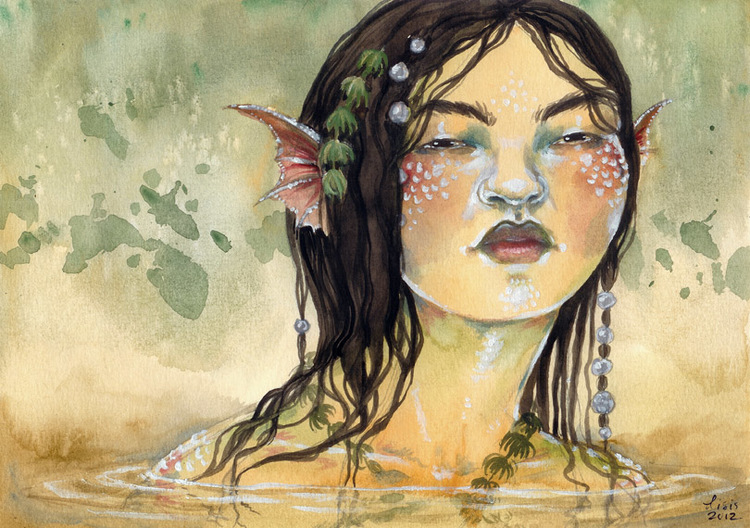 'Freshwater Mermaid' Original Painting