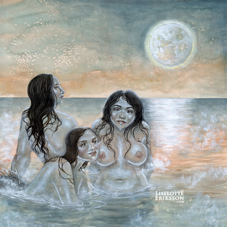 'Mermaid Trio' Original Painting