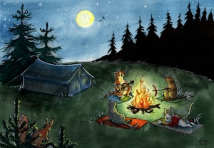 'Happy Campers' Print