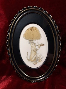 'Fungus Flutist' Original Framed Illustration