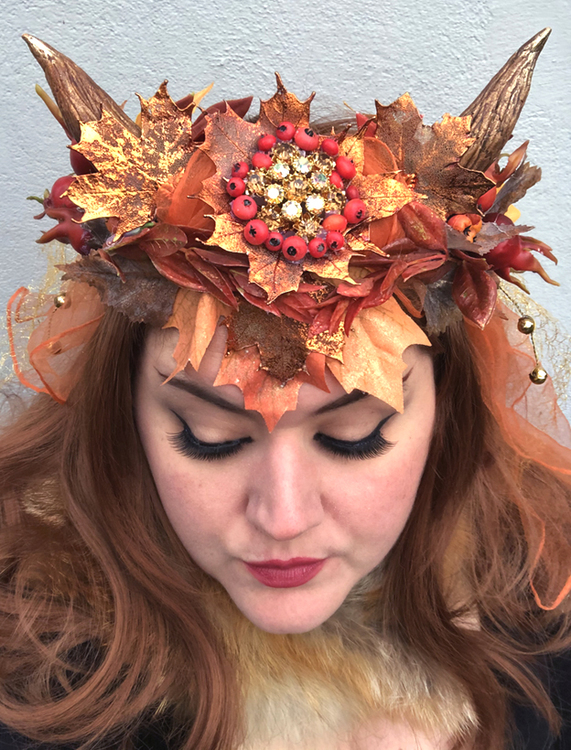 'Autumn Magic' Horned Head Wreath