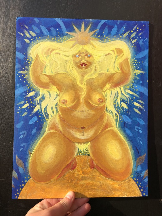 'Sun Goddess' original acrylic painting