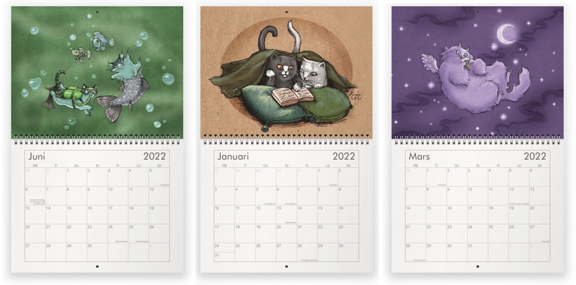 2022 Kitty Wall Calendar