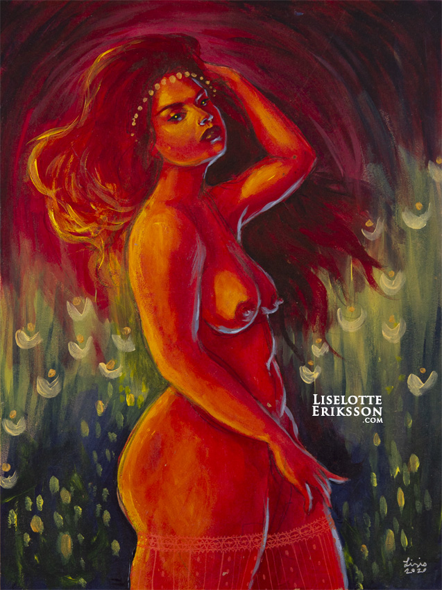 'Red Goddess' Print