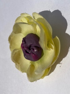 Happy Yellow and Purple Flower Brooch