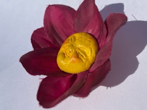 Happy Red Flower Brooch