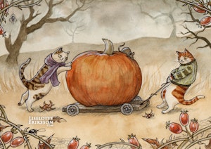 ‘Pumpkin Pickers' Print