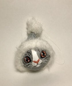 Grey Tabby Kitty Ornament