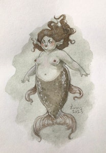 ‘Chubby Mermaid' Original Painting