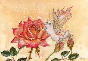 ’Rose Kitten' Print