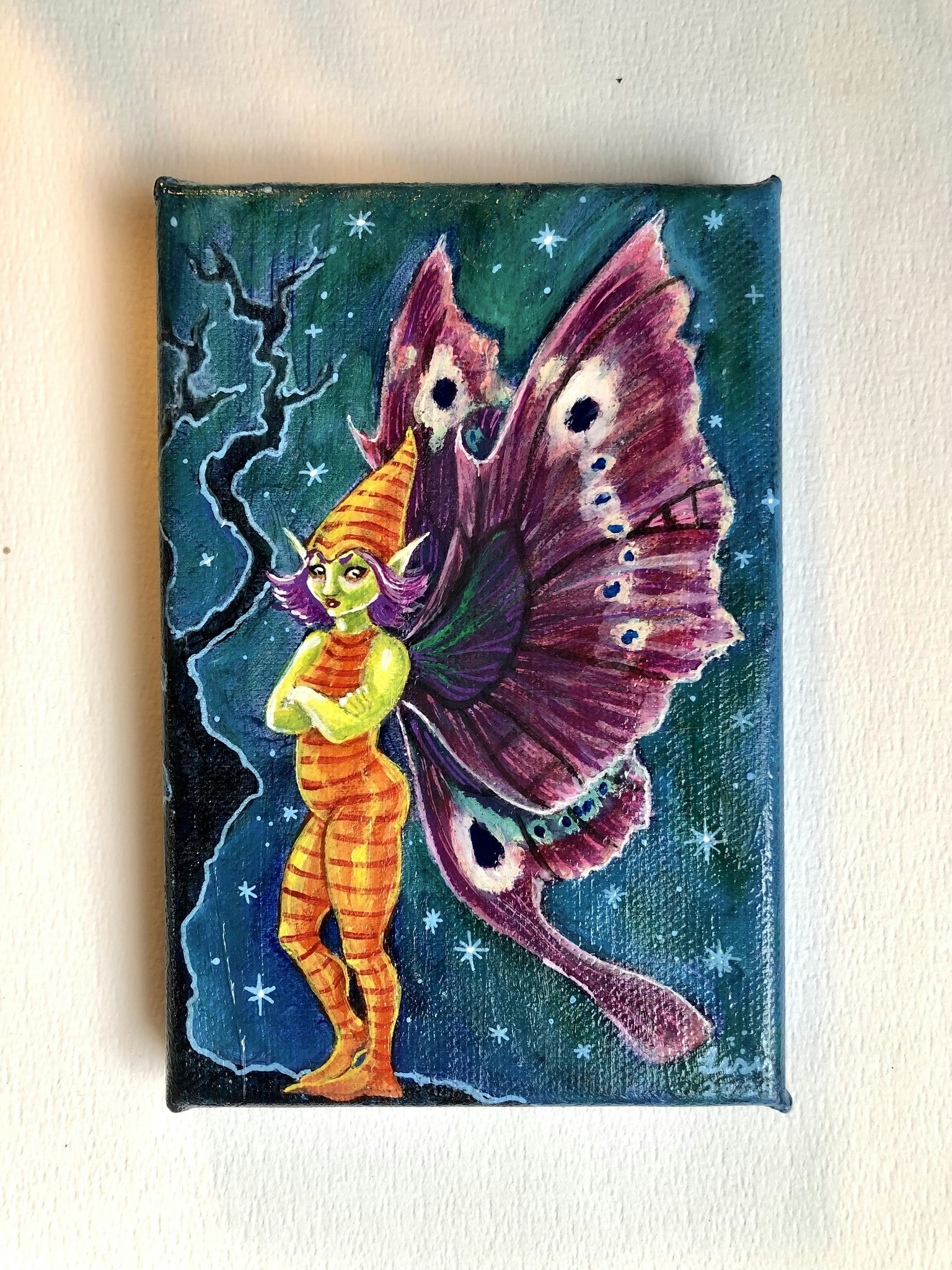 ’Psychedelic Pixie' Original Painting on Canvas