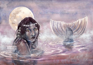 ’Purple Moon Mermaid' Original Painting