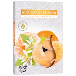 Värmeljus med doft 6-pack, Mandarin blomma