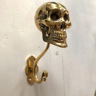 Väggkrok guldfärgad- skull