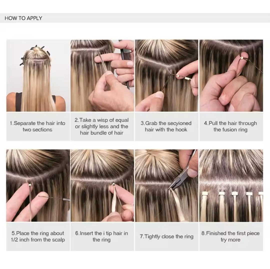 Microring extensions - #18P613 Ash Blond & Bleach Blonde