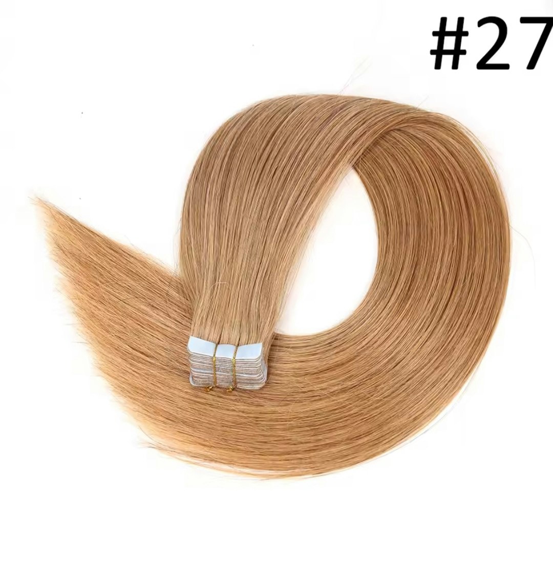 Invisible Tape in Extensions - #27 Natural Red