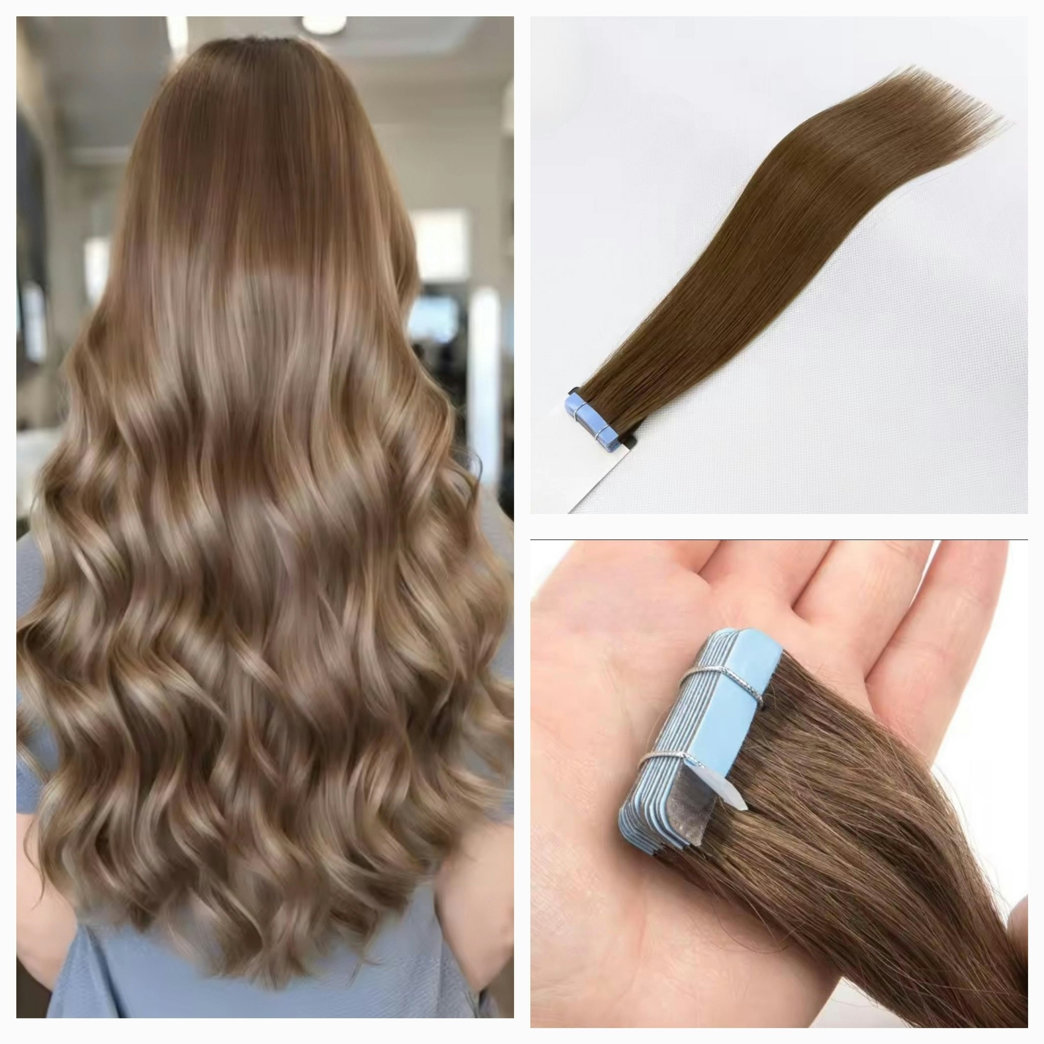 Invisible Tape in Extensions - Cold Lovely Brown #6/1