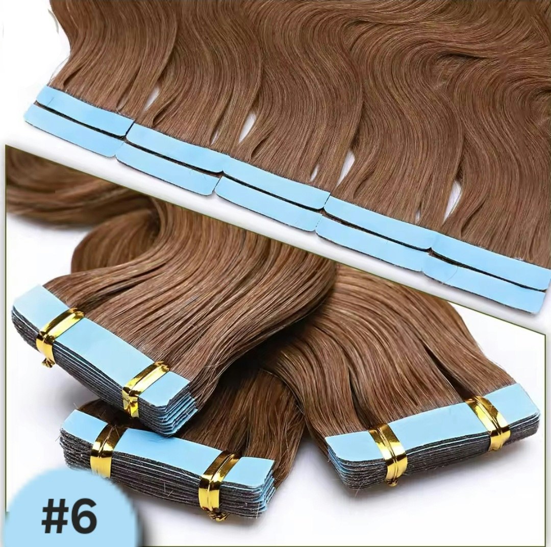 Invisible Tape in Extensions - Lovely Brown #6