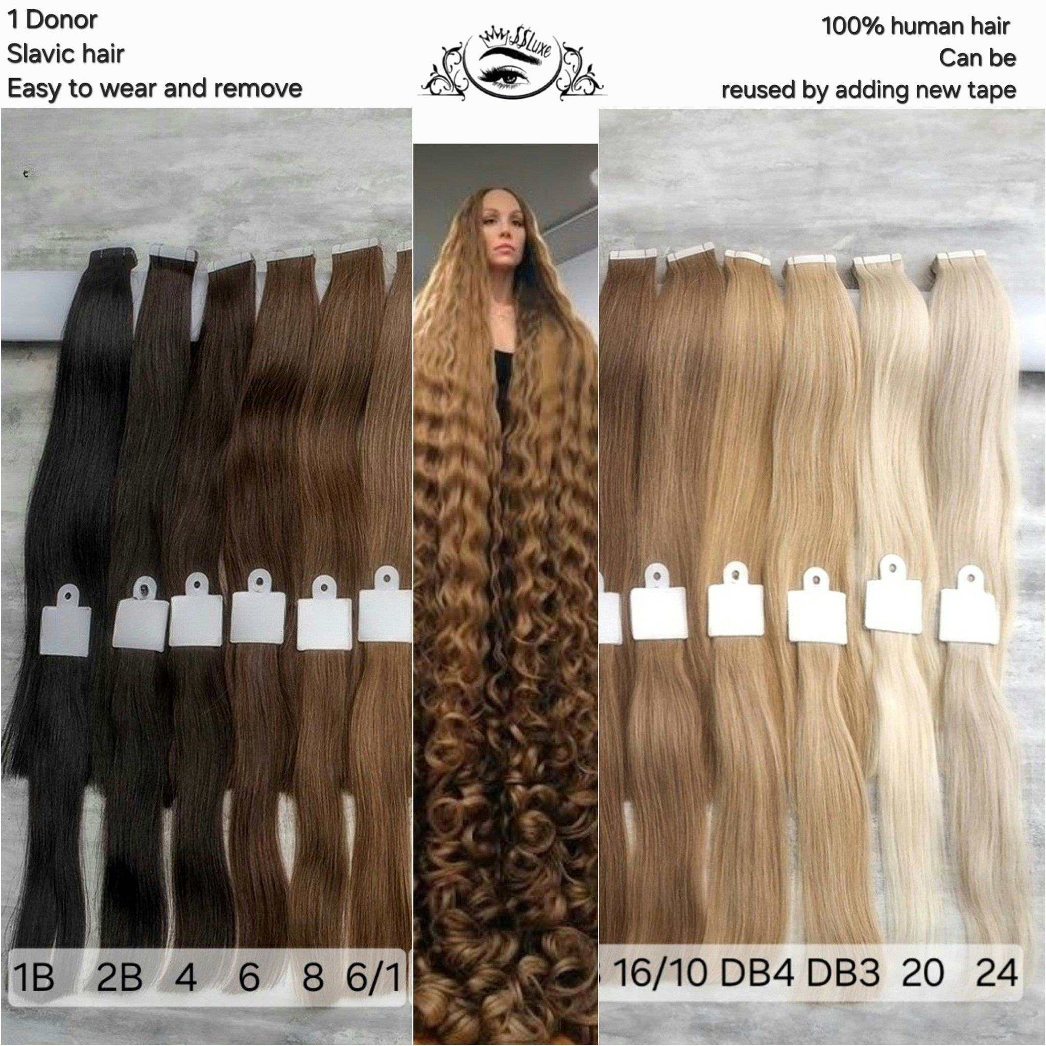 Invisible Tape in Extensions - #2 Dark Espresso Brown