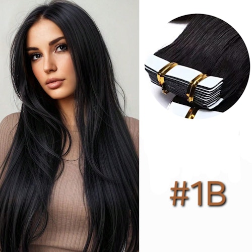 Invisible Tape in Extensions - #1B Midnight Brown