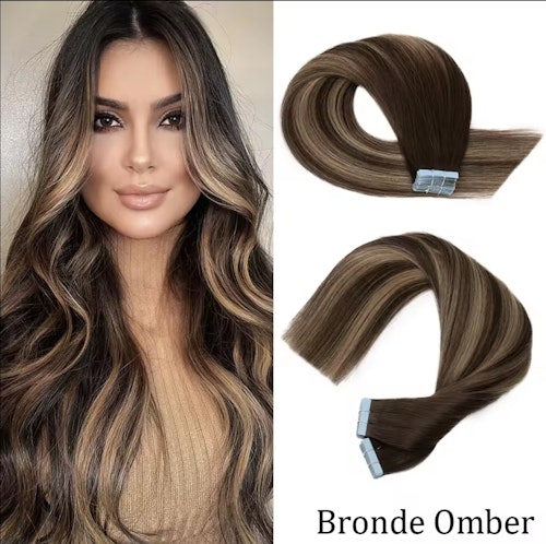 Invisible Tape in Extensions -# Bronde Omber