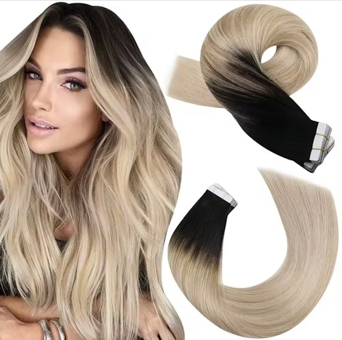 Invisible Tape in Extensions -# 4/24 Blonde Ombre