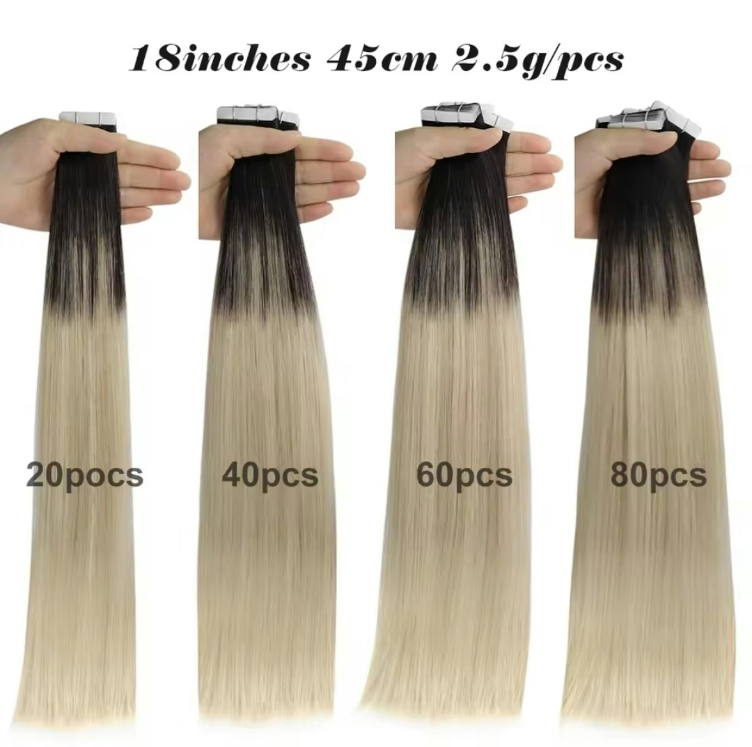Invisible Tape in Extensions -# 4/24 Blonde Ombre