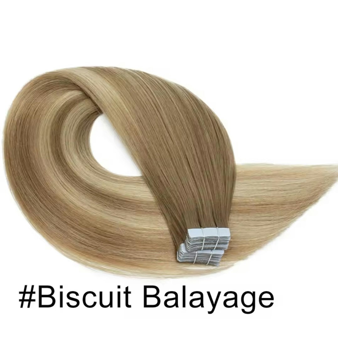 Invisible Tape in Extensions -# Biscuit Balayage