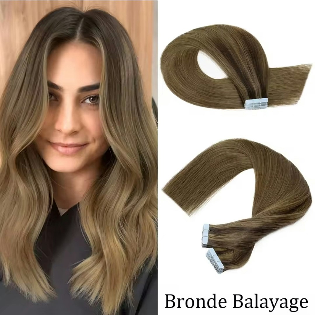 Invisible Tape in Extensions -# Bronde Balayage