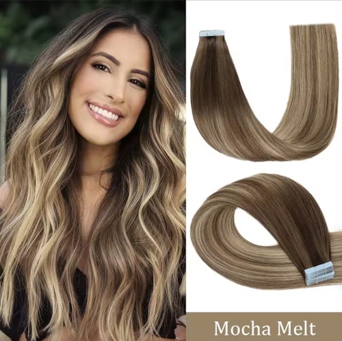 Invisible Tape in Extensions - # Mocha Melt
