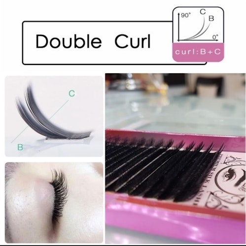 SS Luxe Double curl and length Faux Mink Fit for volume Eyelash Extension