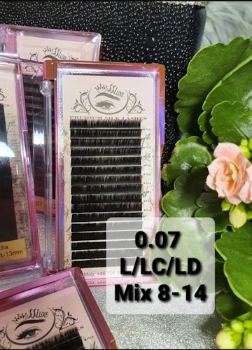 SS Luxe Fransar L böj Premium silk lashes 0.07 L/LC/LD