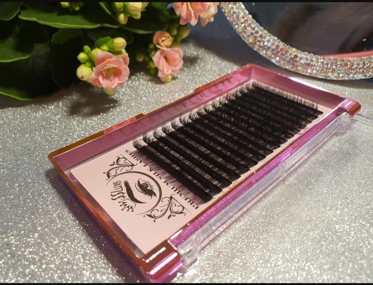 SS Luxe B böj fransar 0.10 Premium silk lashes B curl 0.1 8-15mm