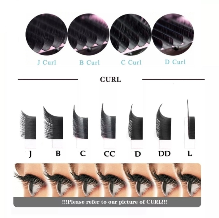 Mega volym SS Luxe fransar C böj 0.03. Premium silk lashes C curl 0.03 8-15mm