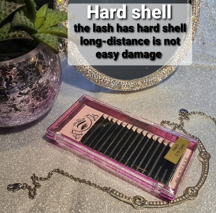 Mega volym SS Luxe fransar D böj 0.03 Premium silk lashes D curl 0.03 8-15 mm