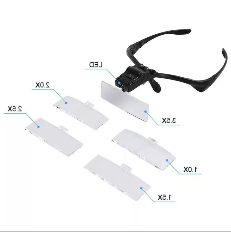 Förstorings Glasögon Headband Magnifying Glass