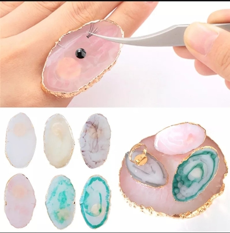 Glue Rings Individual False Eyelash Glue Holder
