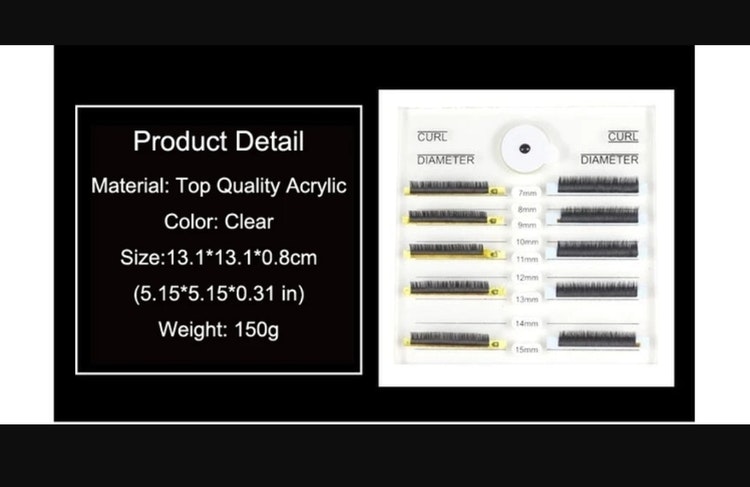 Clear Acrylic Pad Eyelash Extension Display