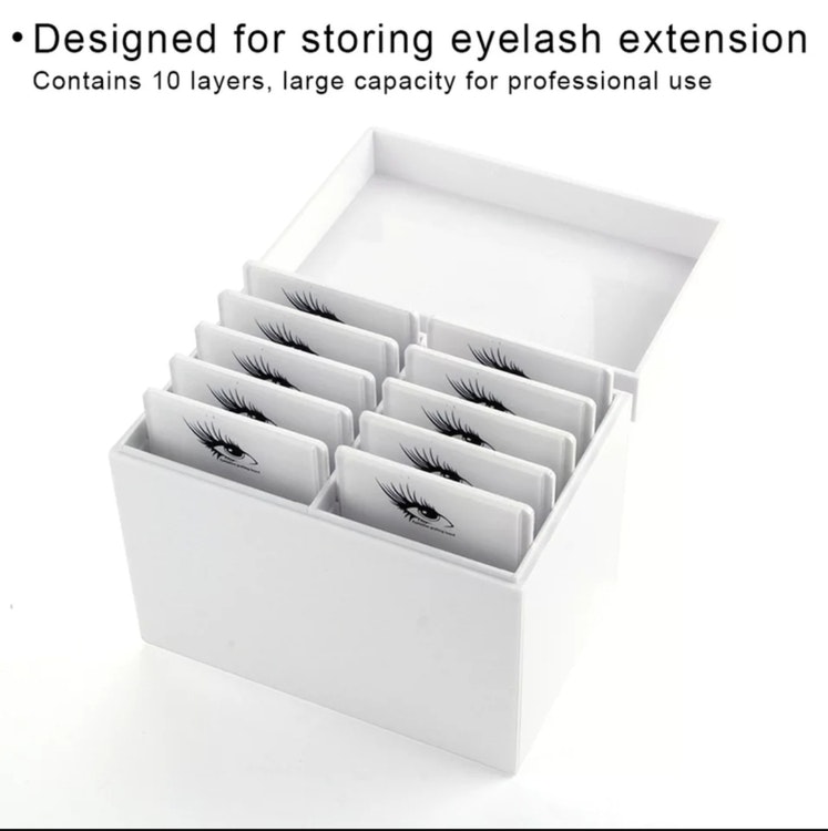 10 Layers Organizer Eyelash Extensions Storage Box False Eyelashes