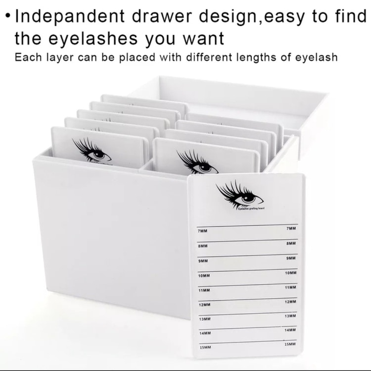 10 Layers Organizer Eyelash Extensions Storage Box False Eyelashes