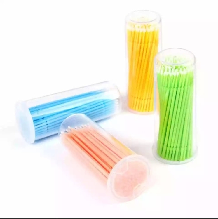 Micro Applicator, 100 pcs Eye lash extantion MicroBrush 100 pcs
