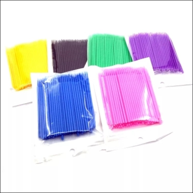 Micro Applicator, 100 pcs Eye lash extantion MicroBrush 100 pcs