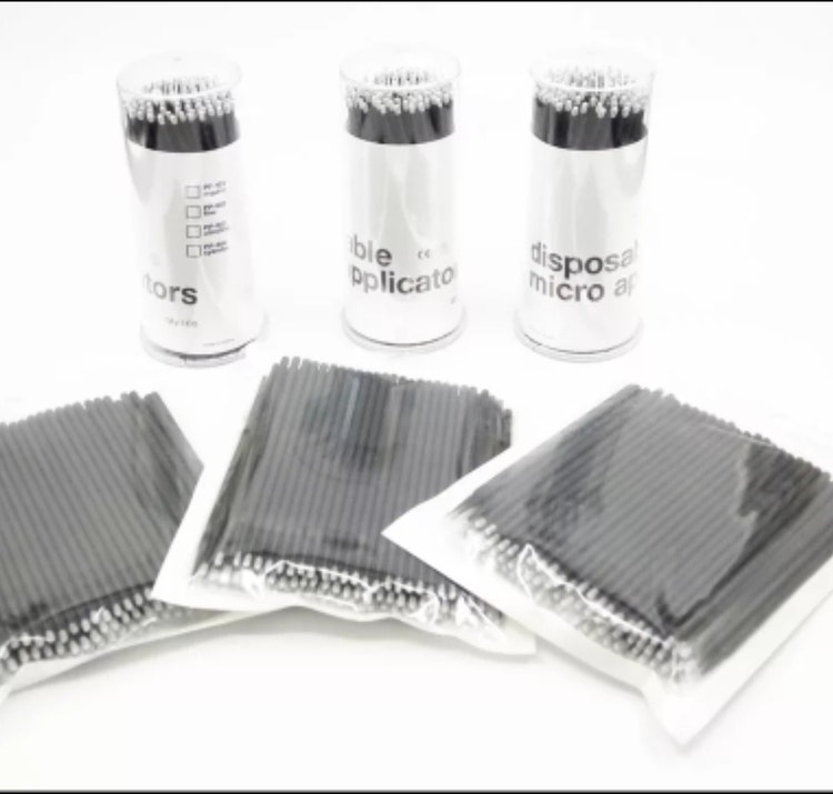 Micro Applicator, 100 pcs Eye lash extantion MicroBrush 100 pcs
