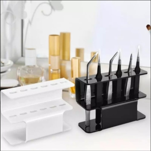 6 Holes Eyelash Tweezers Storage Rack