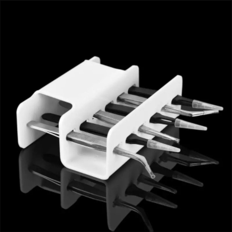 6 Holes Eyelash Tweezers Storage Rack