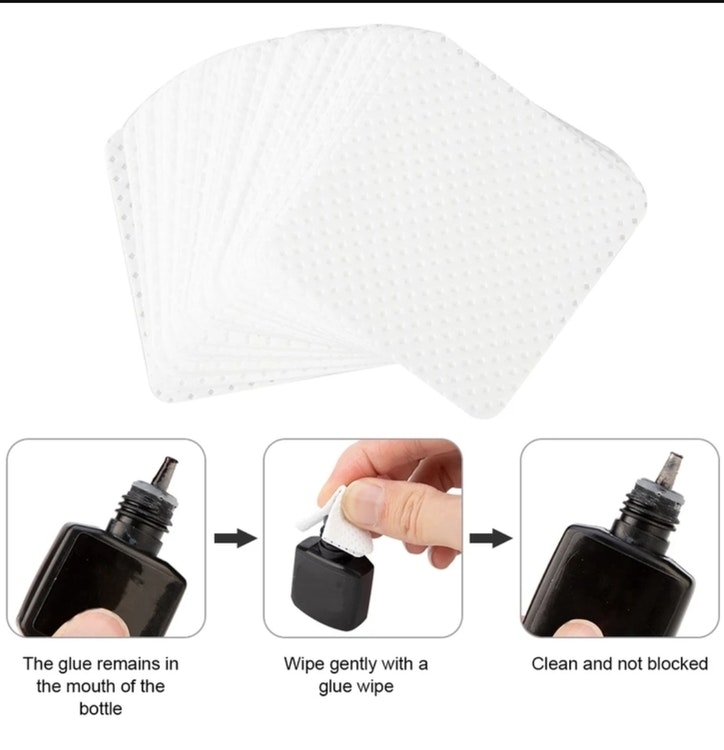 Glue wipes Remover Cotton 170 psc
