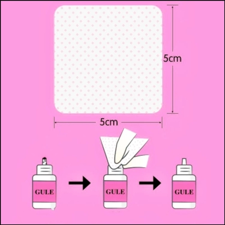 Glue wipes Remover Cotton 170 psc